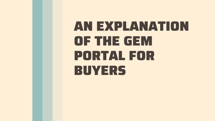 An explanation of the GeM portal for buyers